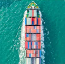 Large Ship With Containers - Shipping Across Ocean
