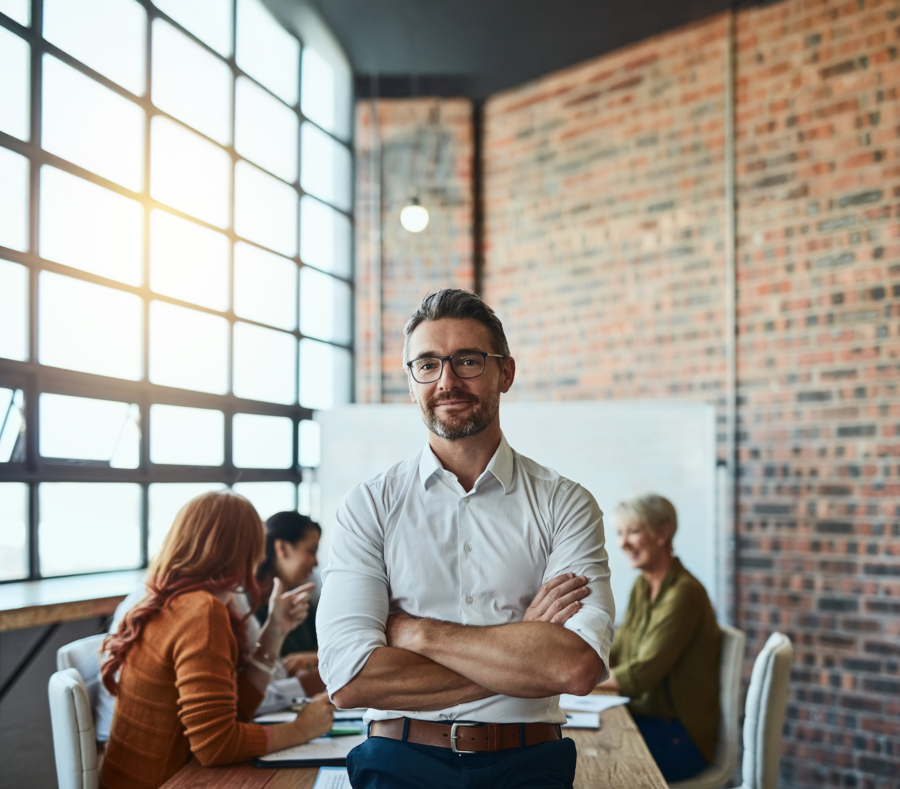 Man standing in office