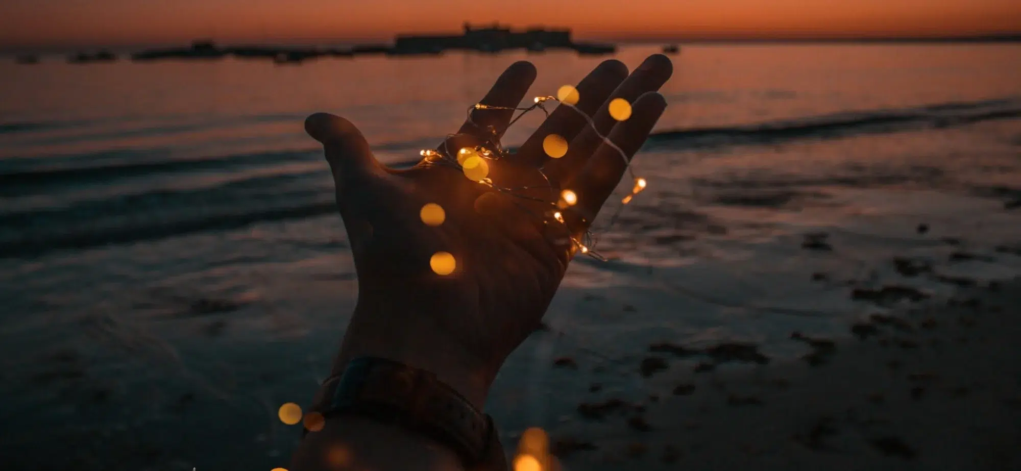 Hand Lights Water Hand with lights