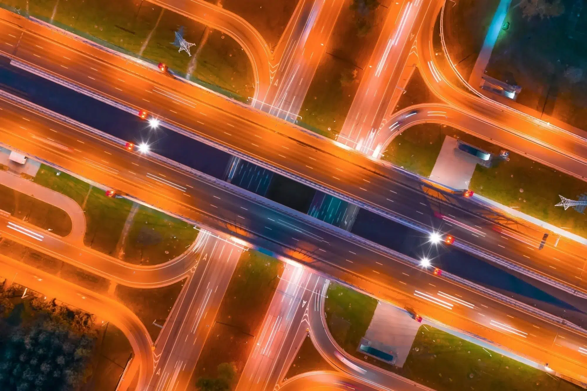 Aerial view of roads Aerial view of roads