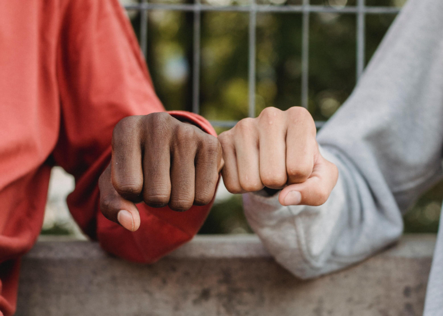 the handshake between 2 guys